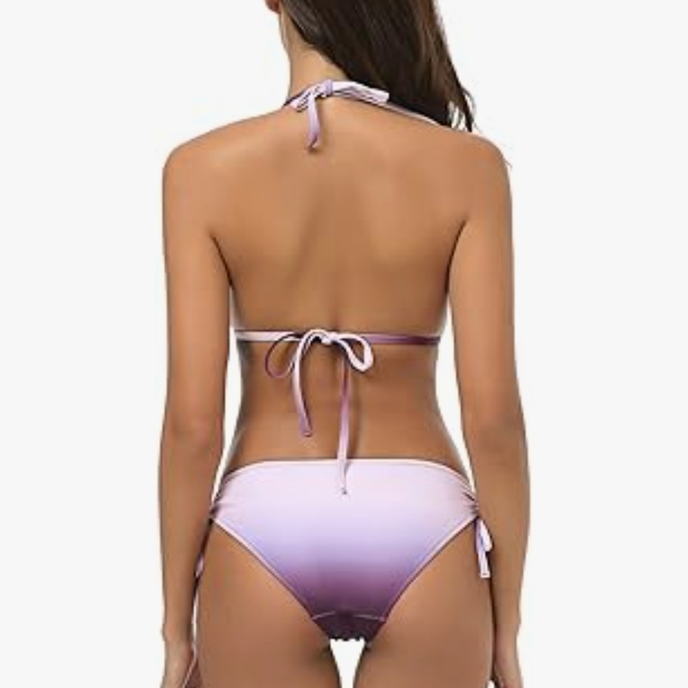 Stylish Gradient Purple Bikini Set - Picture 5 of 8